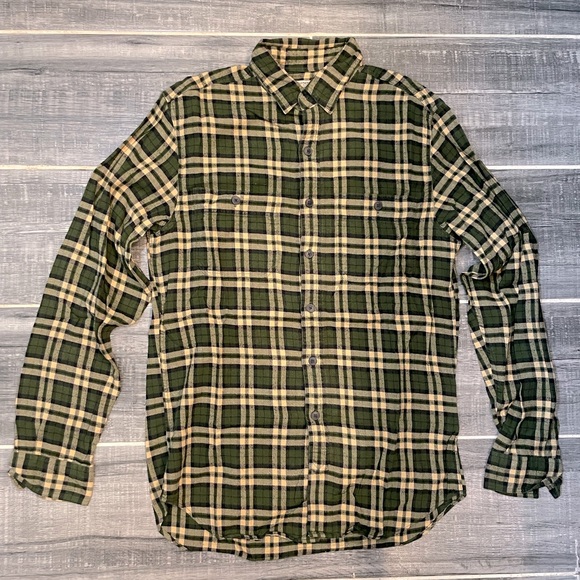 J.Crew Soft Cotton Plaid Flannel Green Shirt Size Small - Picture 3 of 5